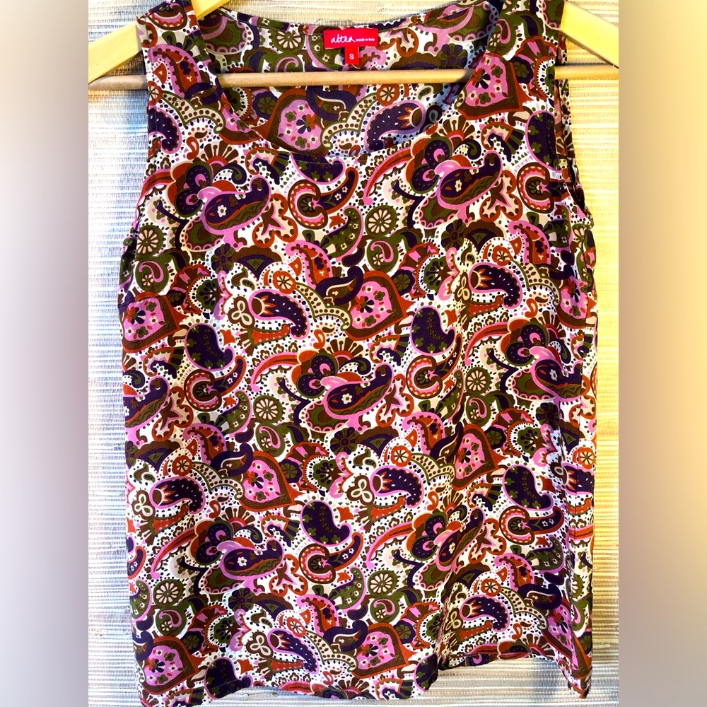 NWOT ALTEA silk top sz S Made in Italy Beautiful